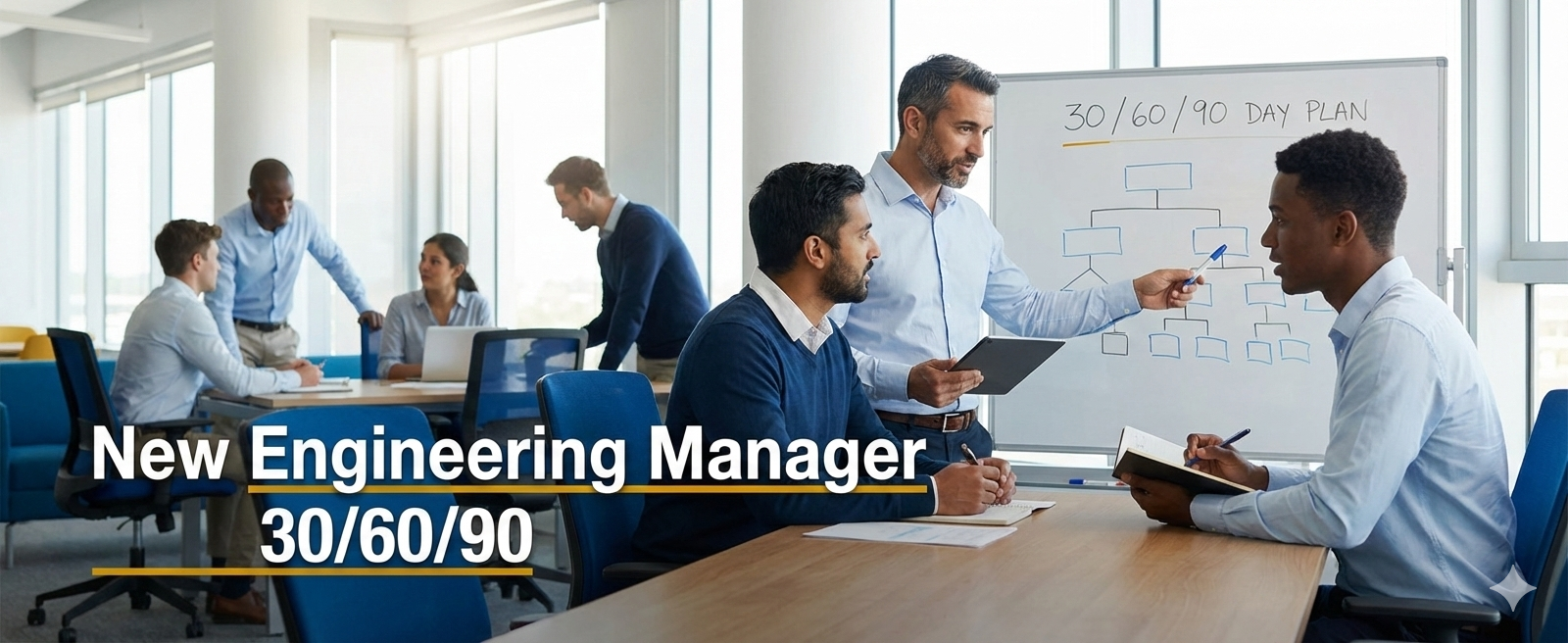 New engineering manager or tech exec 30/60/90 plan